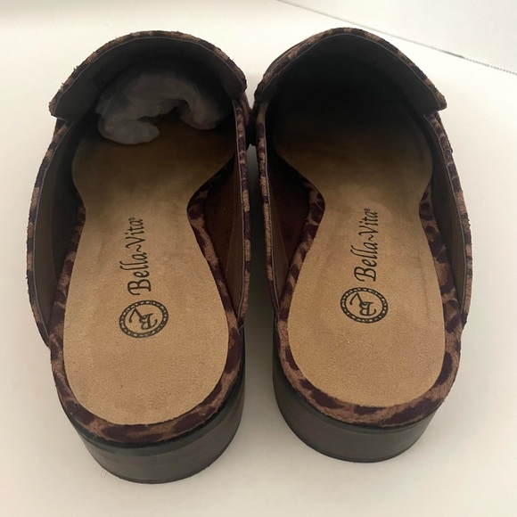 Bella Vita Binx II Slip On Leopard-Suede Women’s Mules Size 6.5 - Picture 4 of 9